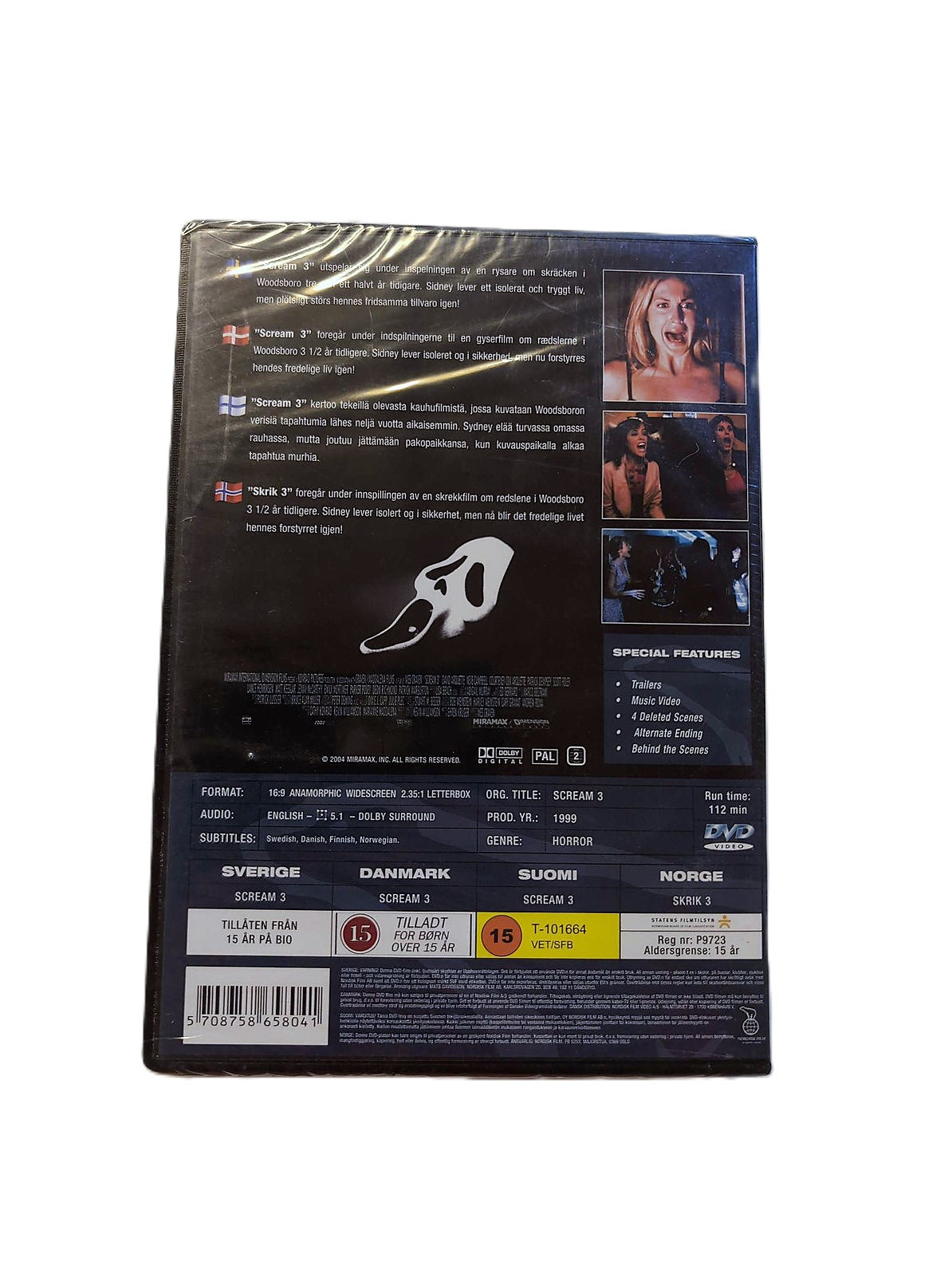 Scream 3 ( 1999 ) Helt Ny