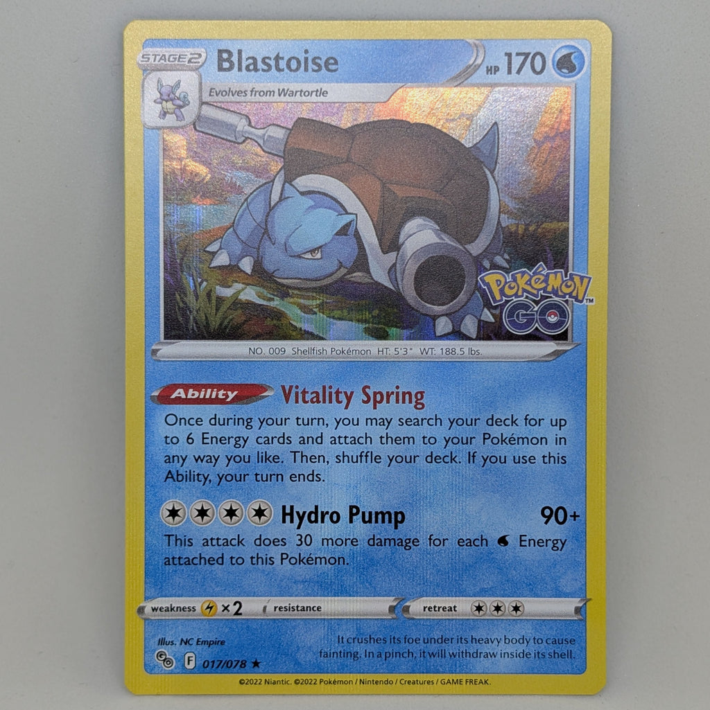 Blastoise 17/78 Holo Pokemon Go