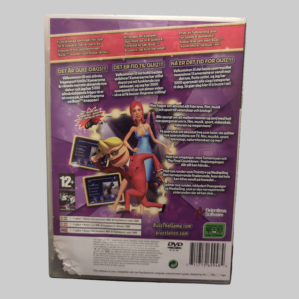 Buzz The Mega Quiz ( Dansk Tale ) ( PS2 )