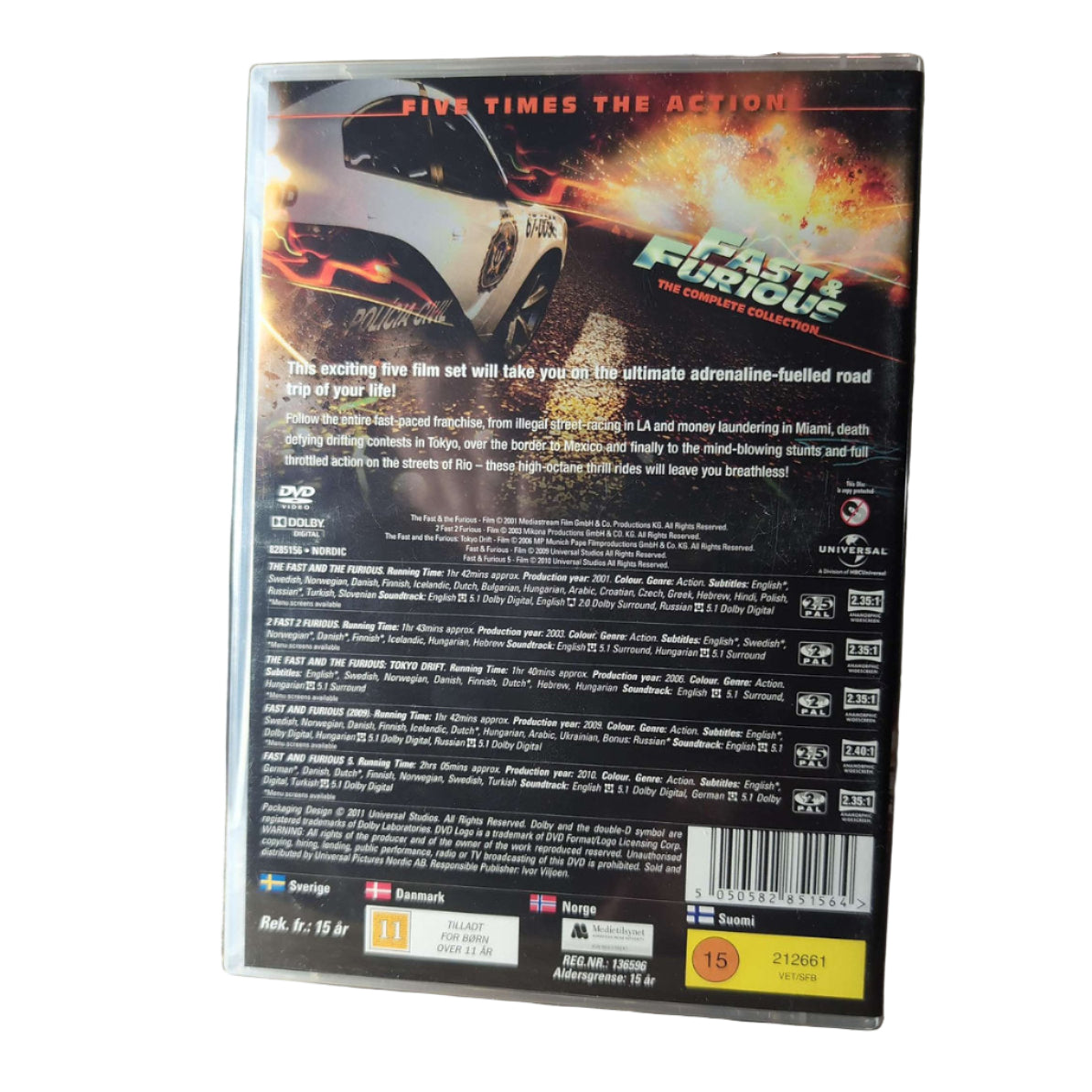 Fast and Furious The Complete Collection ( 1-5 )