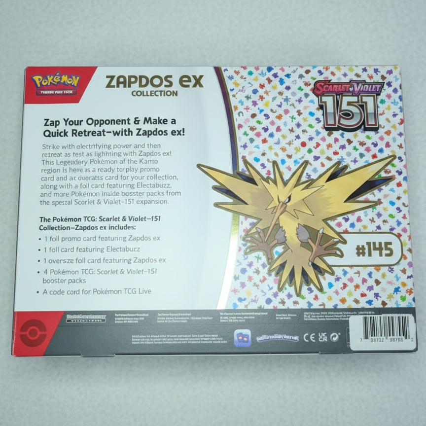 Pokemon 151 Zapdos EX Box Collection