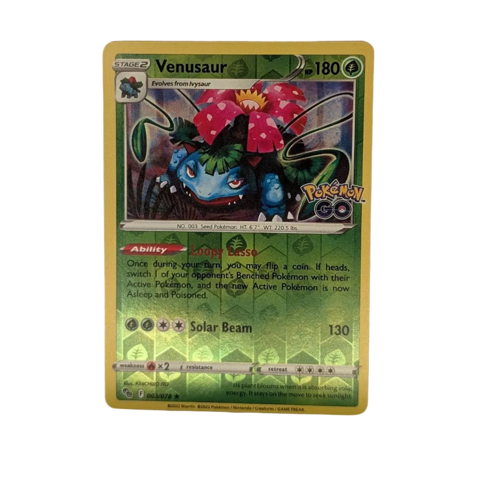 Venusaur 003/078 Reverse Holo Pokemon Go